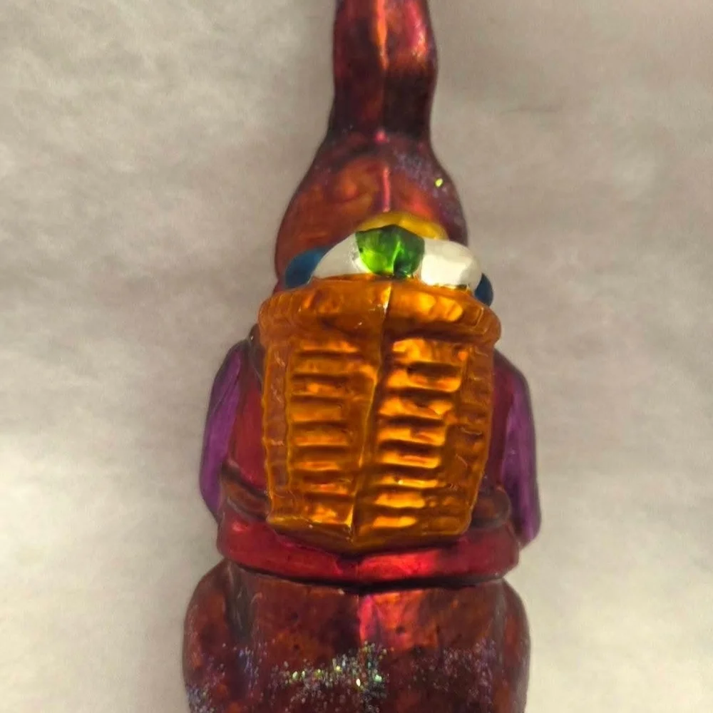 Christopher Radko Roy Rabbit Easter Glass Ornament, Handpainted, Like New
